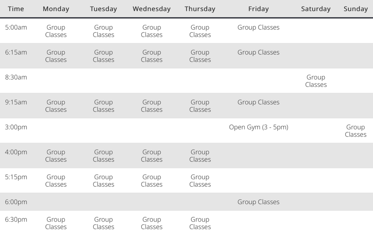 CrossFit 816 Schedule